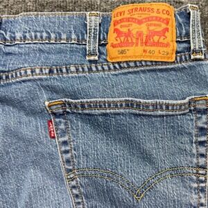 Levi Strauss Co 505 Mens Jeans W40 L29 Regular Fit Blue Denim Pants